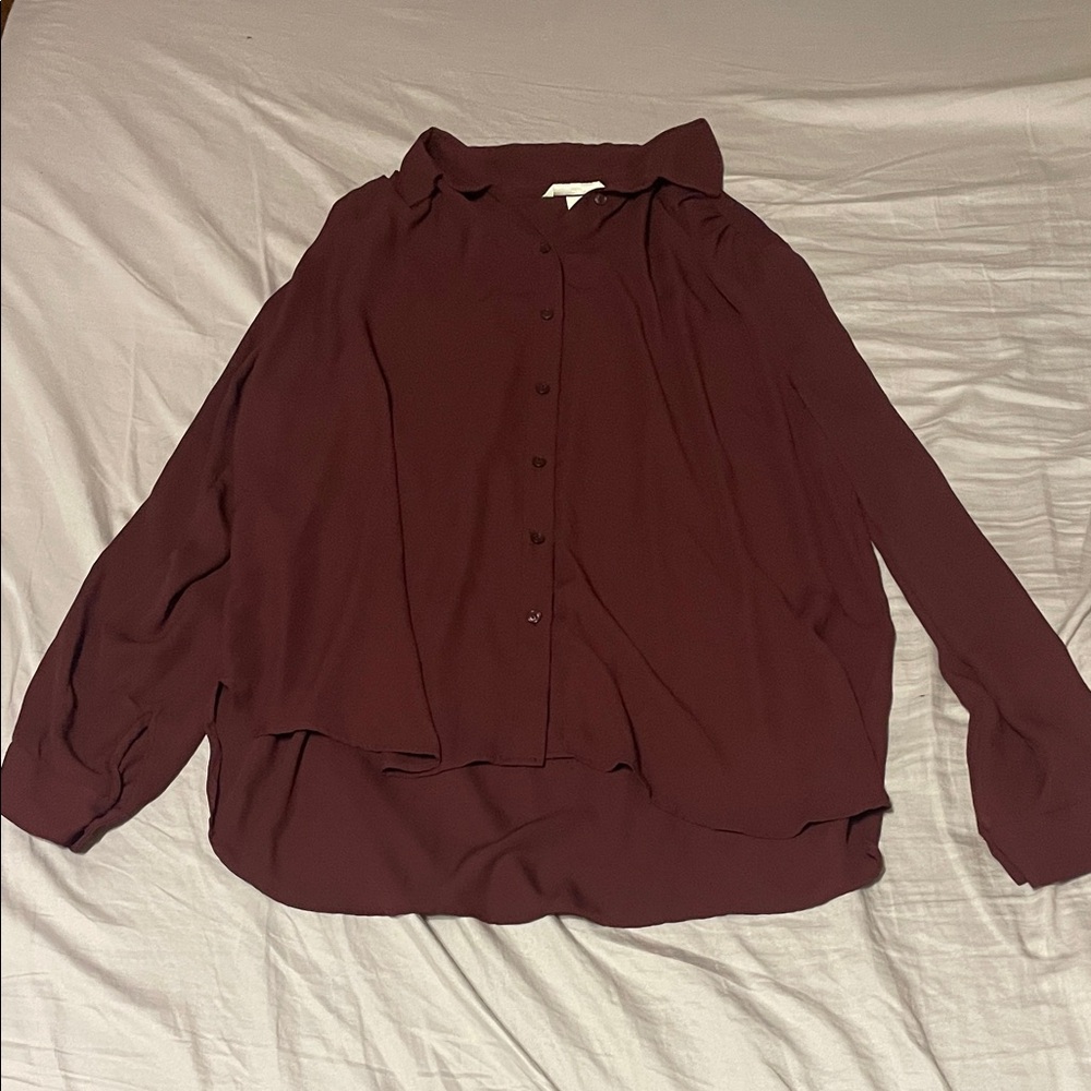 H&M Deep Burgundy Blouse